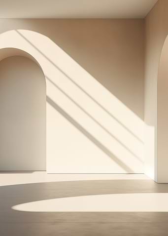 Diagonal Sunlight in Minimal Arch Space — Soft Geometry No. 01