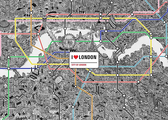 London Underground Map Art