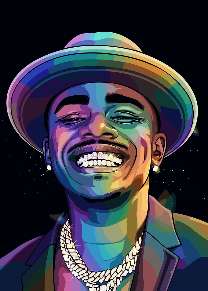 Colorful Portrait of a DaBaby