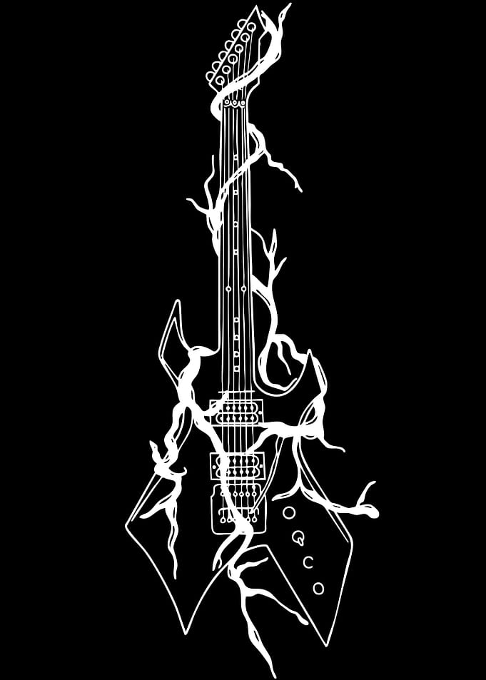 Electric Guitar with Lightning
