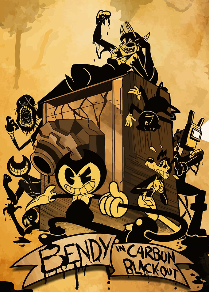 Bendy in Carbon Blackout Poster