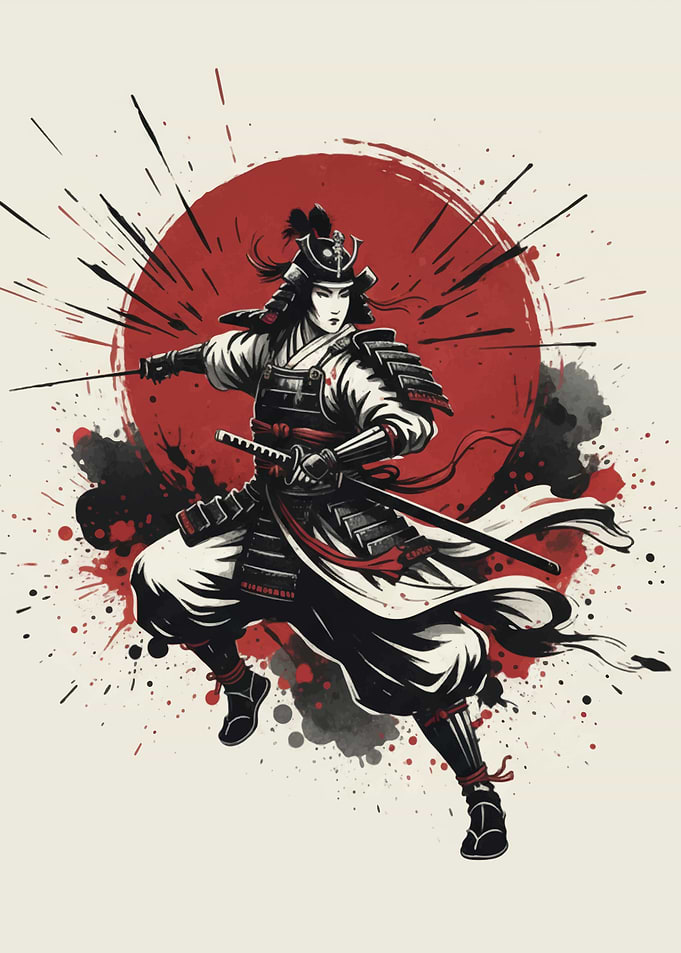 Samurai Warrior in Action