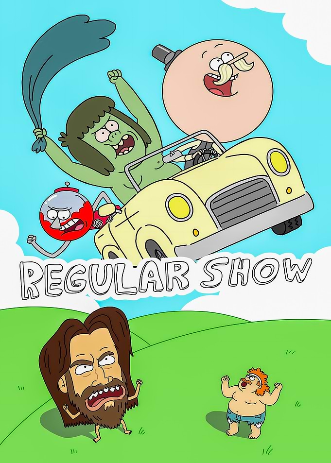 Regular Show Characters in a Car