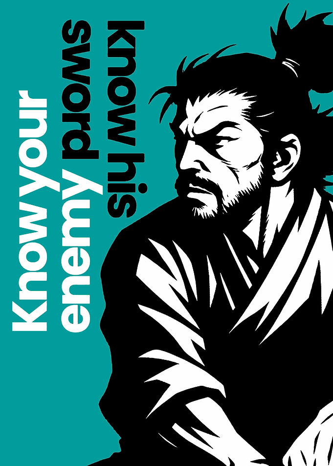 Samurai with Inspirational Text