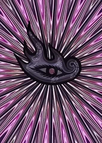 Mystical Eye Symbol with Psychedelic Background