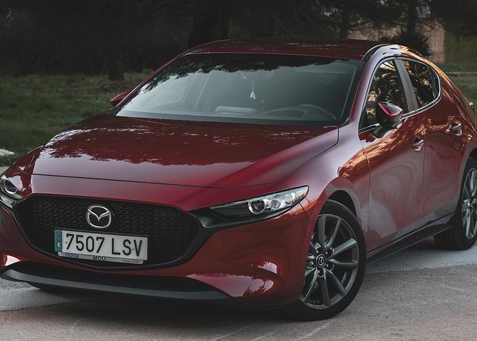 Red Mazda 3 Hatchback