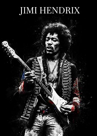 Jimi Hendrix Playing Guitar