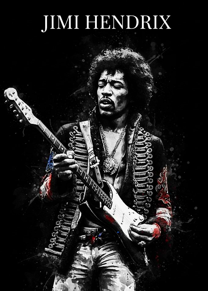 Jimi Hendrix Playing Guitar