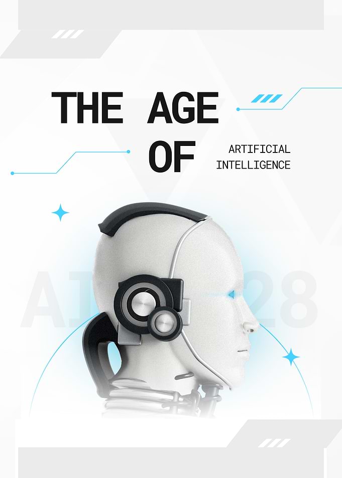 The Age of Artificial Intelligence Robot Head