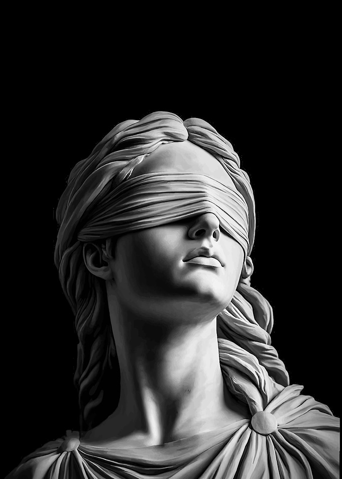 Blindfolded Statue of Justice