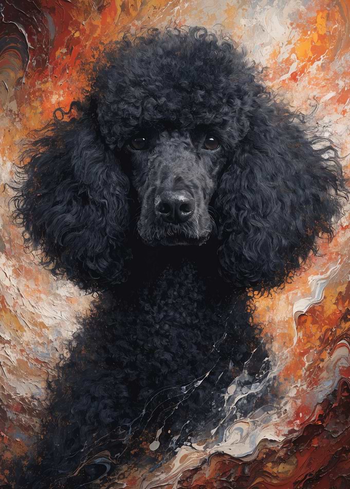 Black Poodle Portrait