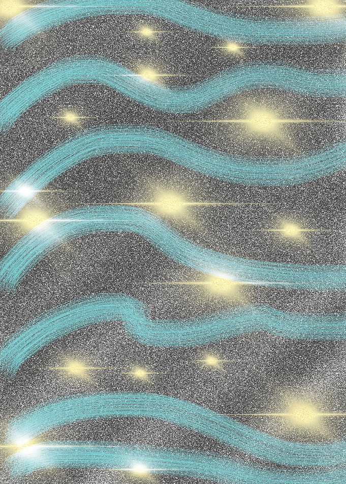 Abstract Wavy Lines with Light Effects