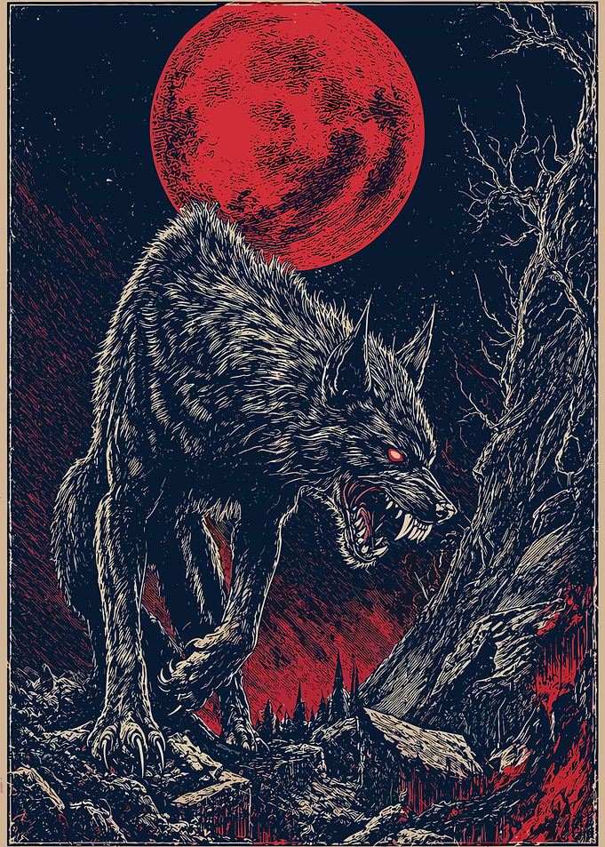 Werewolf Under a Blood Moon
