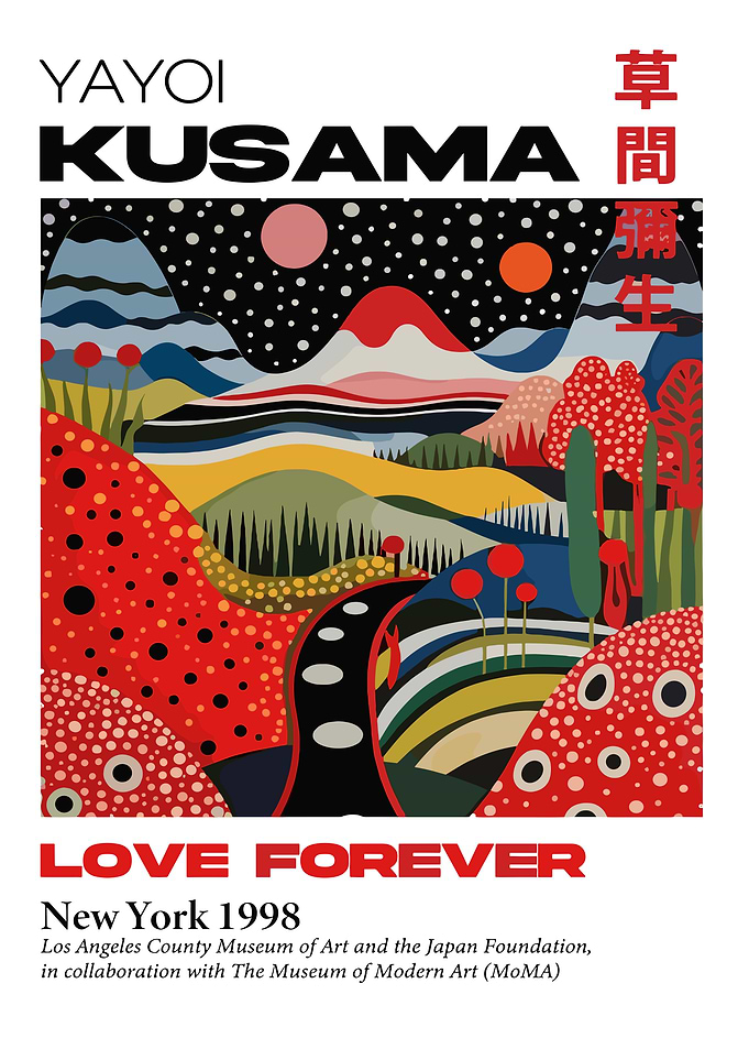 Yayoi Kusama Love Forever Poster