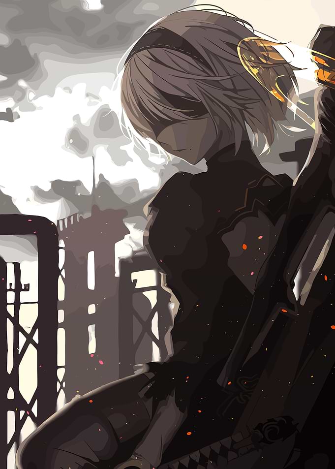 2B in a Post-Apocalyptic City