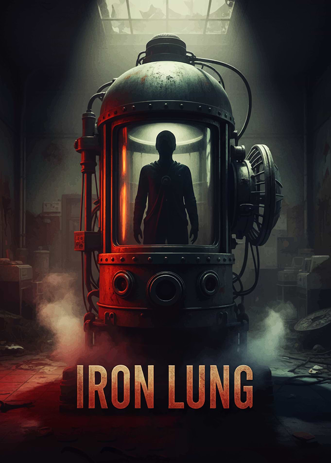 Dark Industrial Iron Lung Silhouette