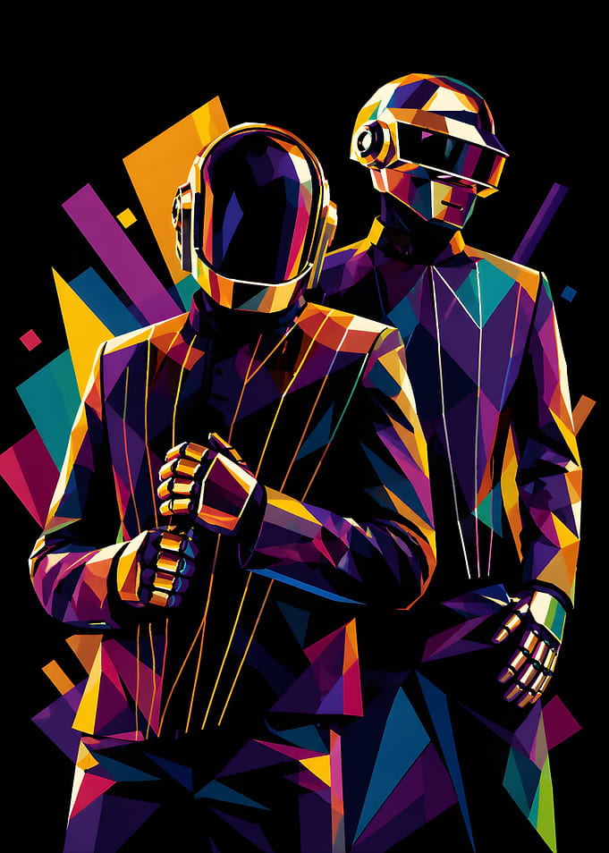 Daft Punk Geometric Pop Art
