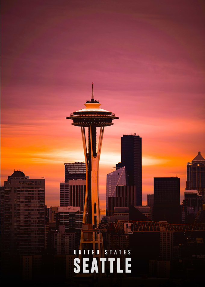 Seattle Skyline at Sunset