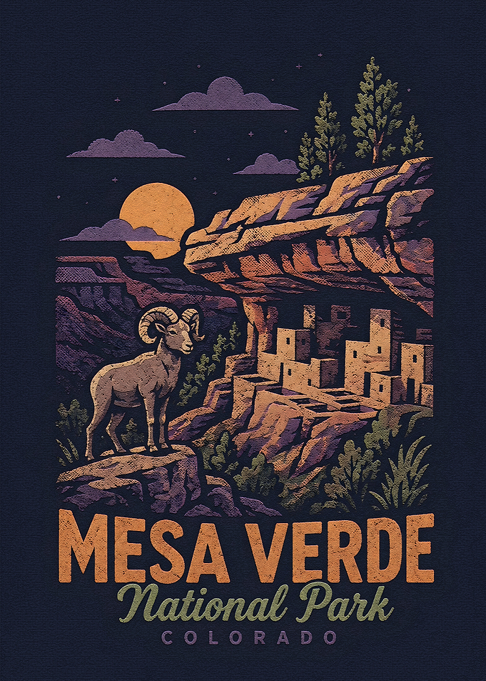 Mesa Verde National Park Vintage Poster
