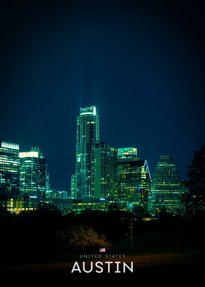 Austin Skyline at Night