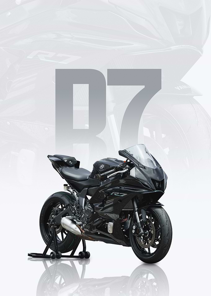 Black Yamaha R7 Motorcycle