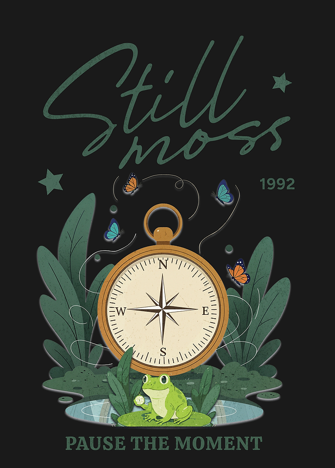 Still Moss Frog and Compass