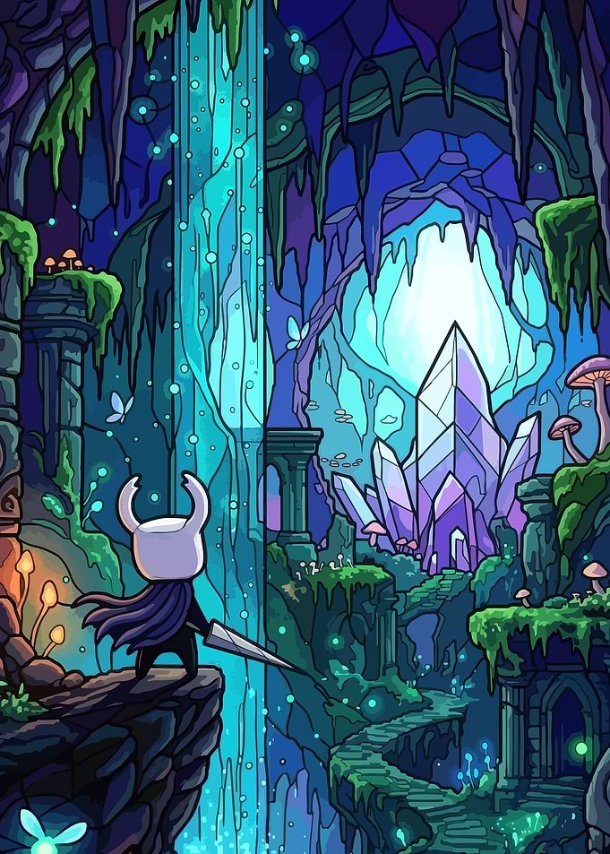 Hollow Knight in Crystal Cave