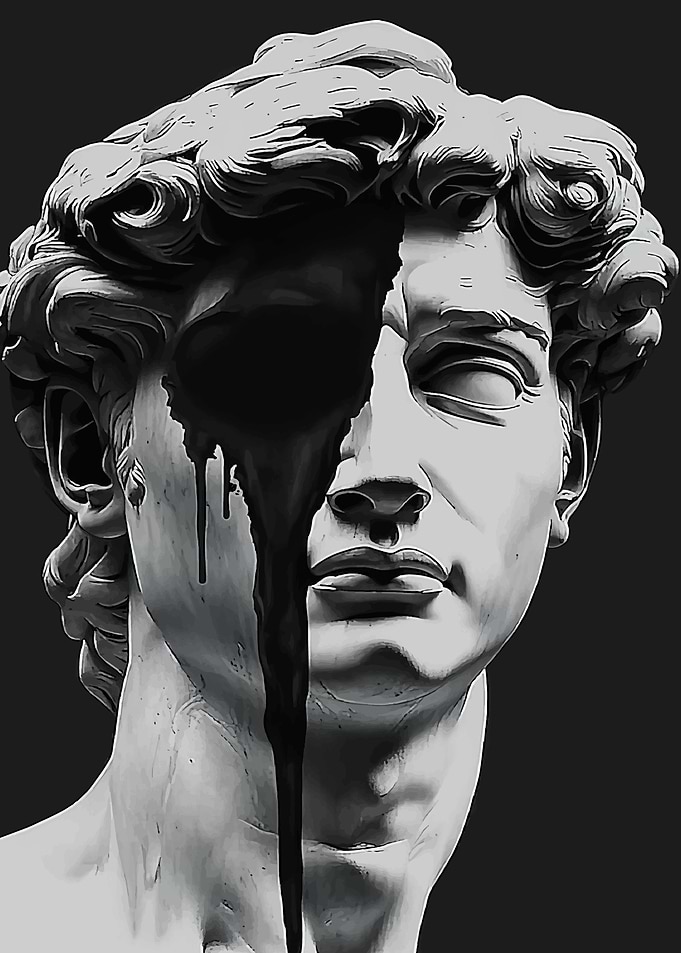 Melting David Sculpture