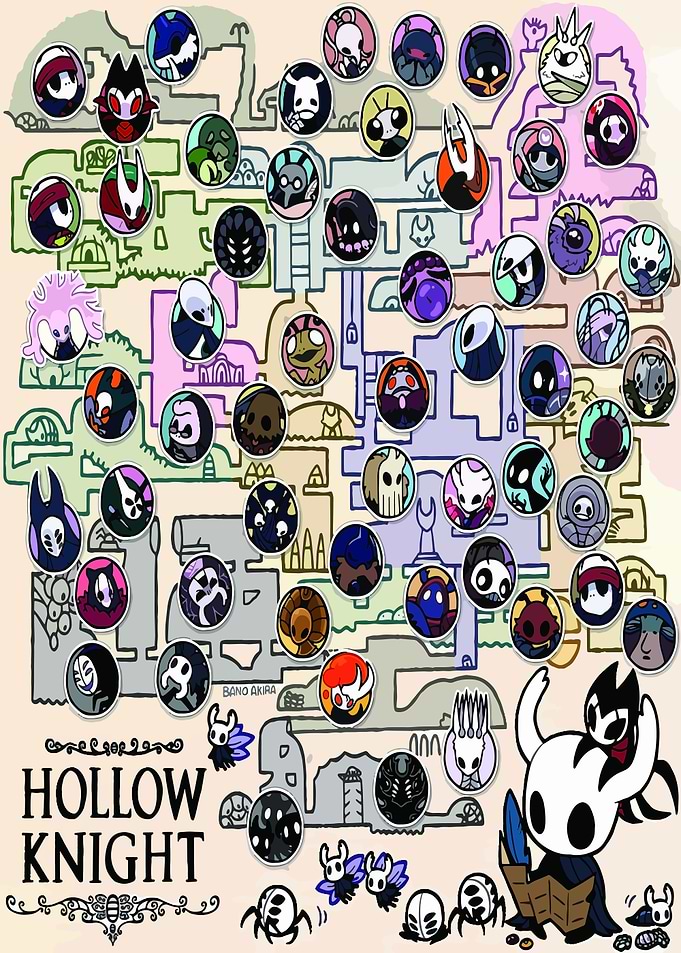 Hollow Knight Characters Map