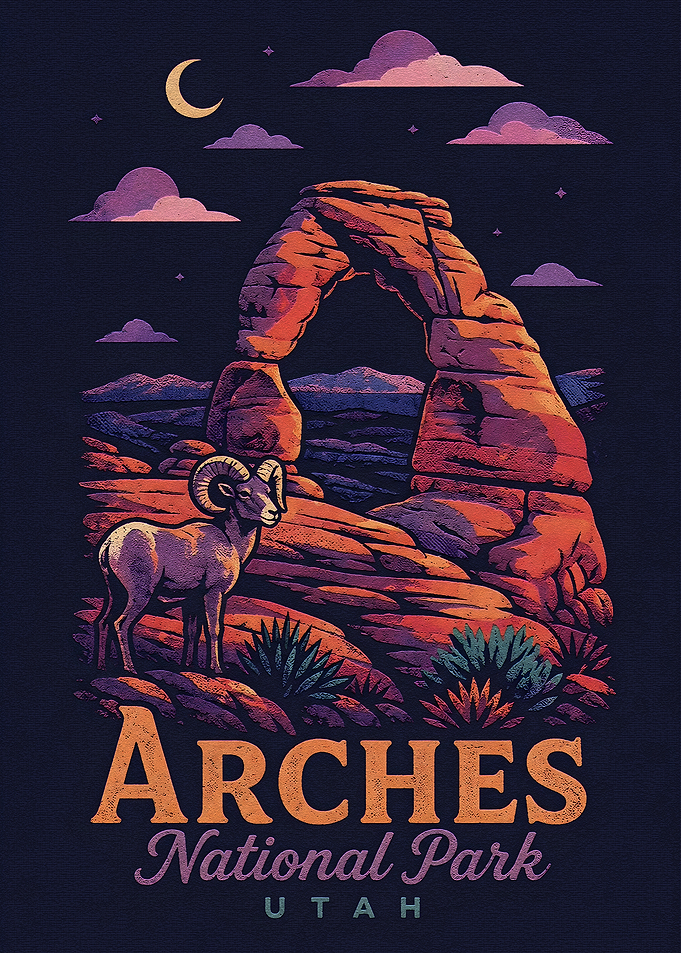 Arches National Park Vintage Poster