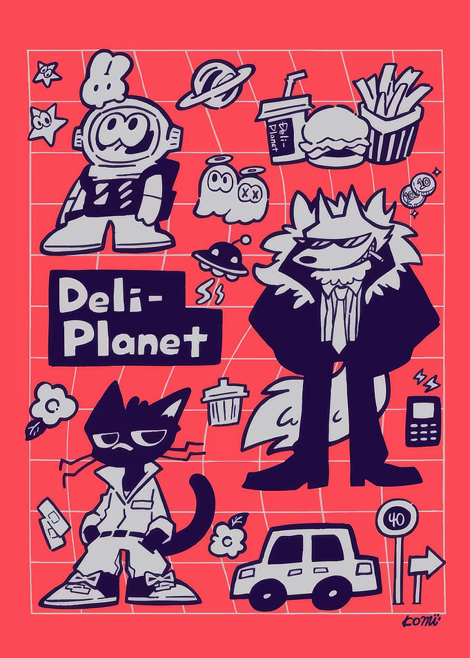 Deli-Planet Cartoon Characters and Objects