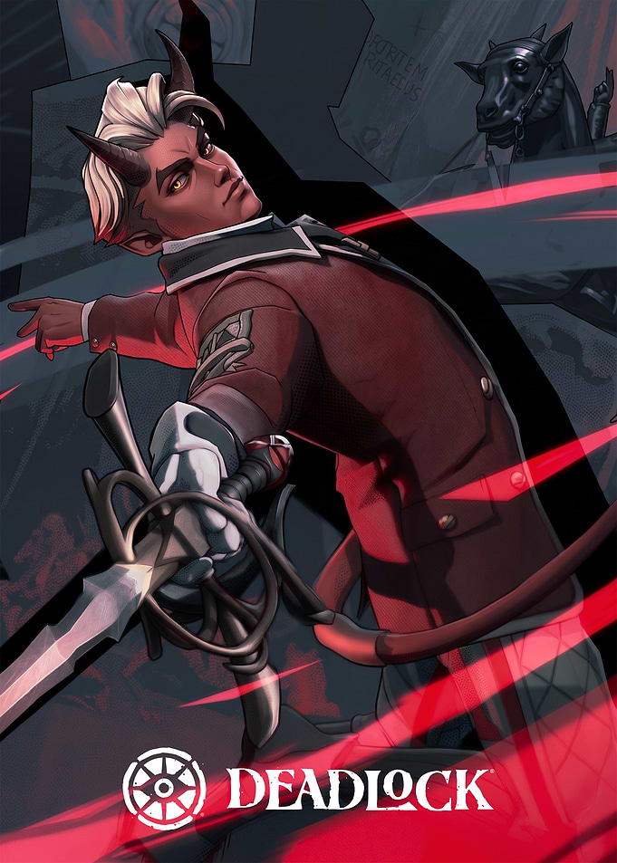 Deadlock Game Character with Sword