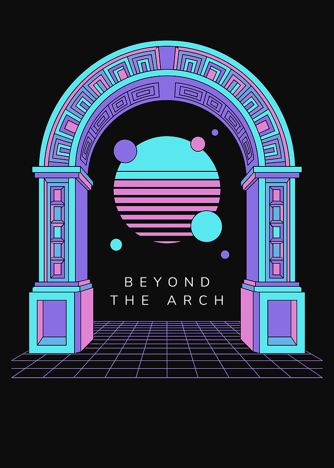 Retro Arch with Planets