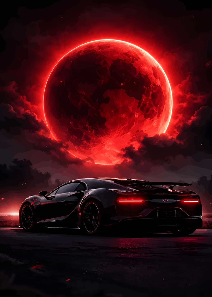 Bugatti Chiron Red Moon