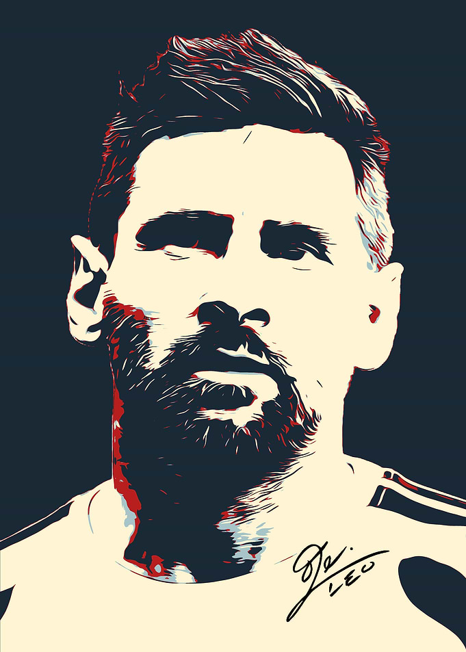 Lionel Messi Pop Art Portrait
