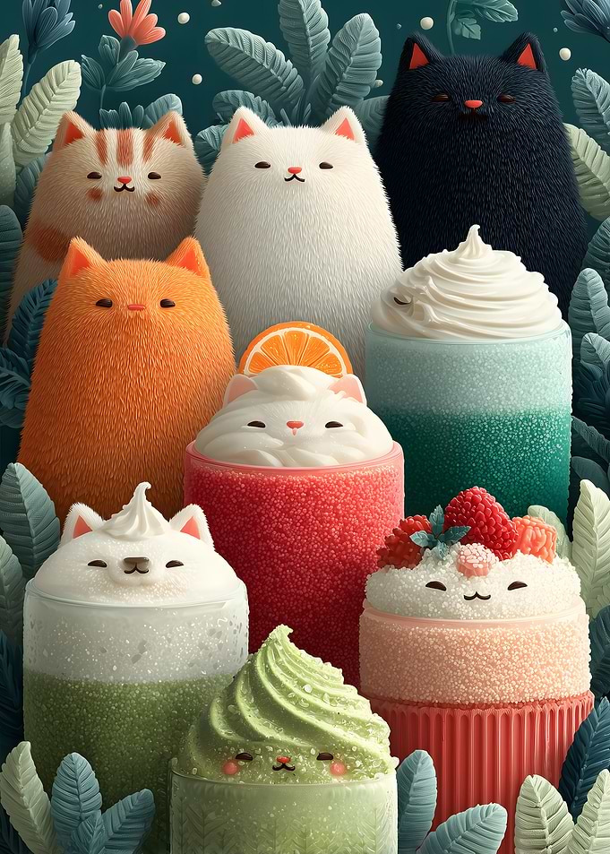 Cute Cat-Themed Desserts and Drinks