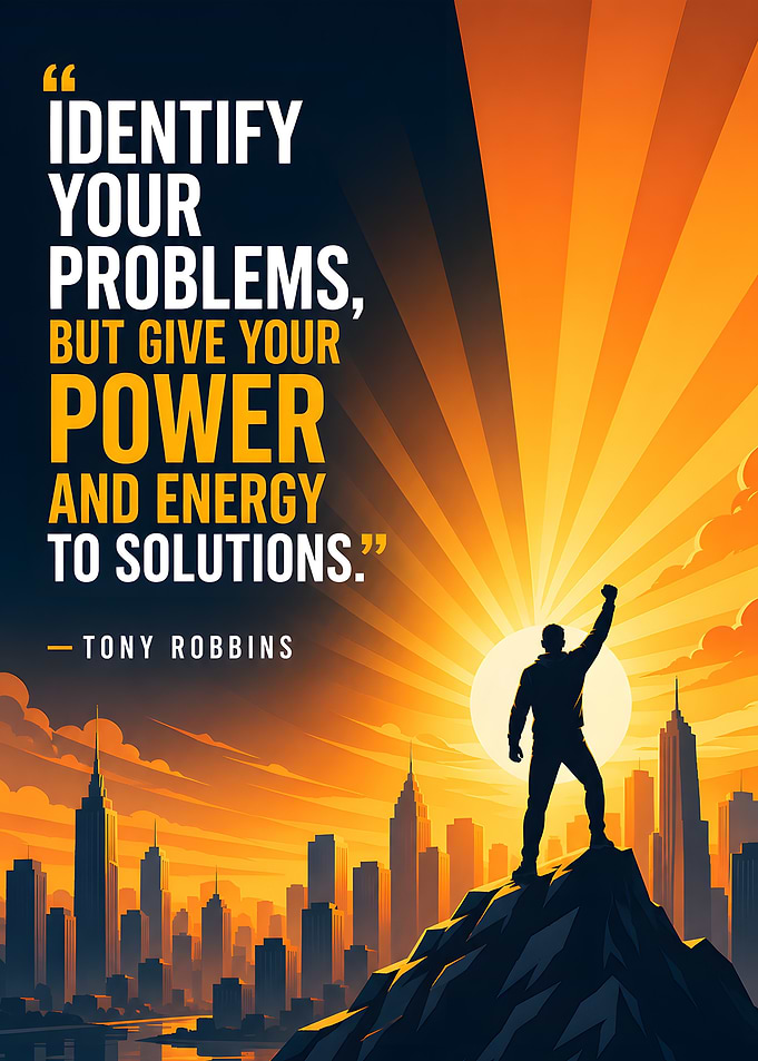 Motivational Quote with Cityscape