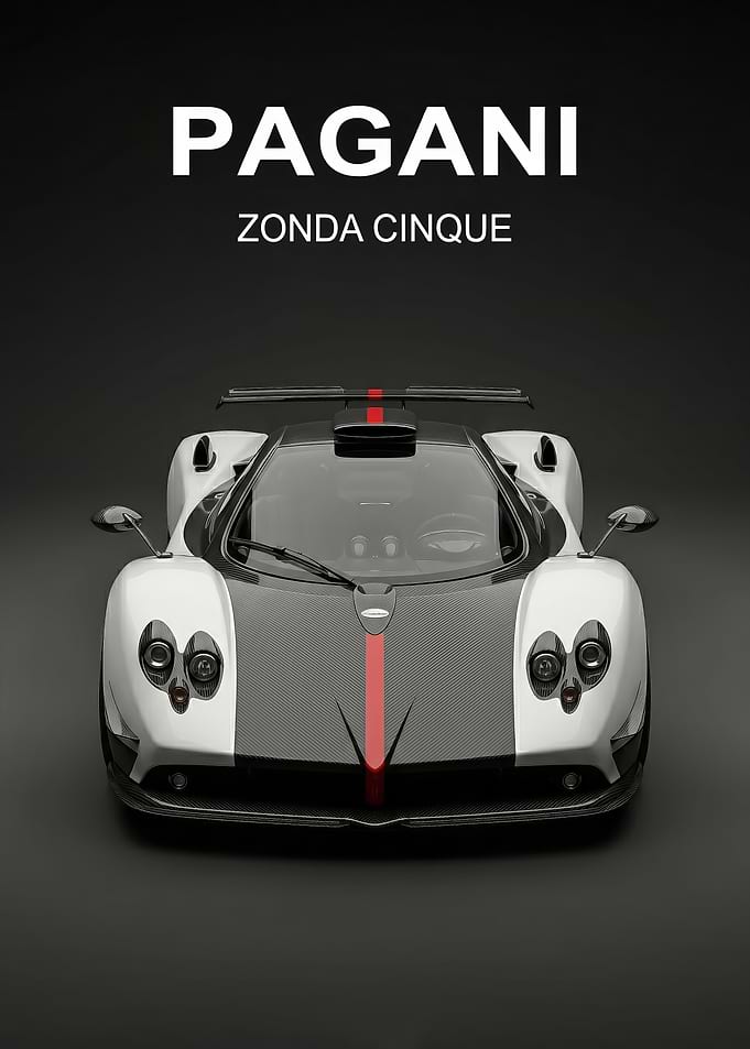 legend Pagani Zonda Cinque poster