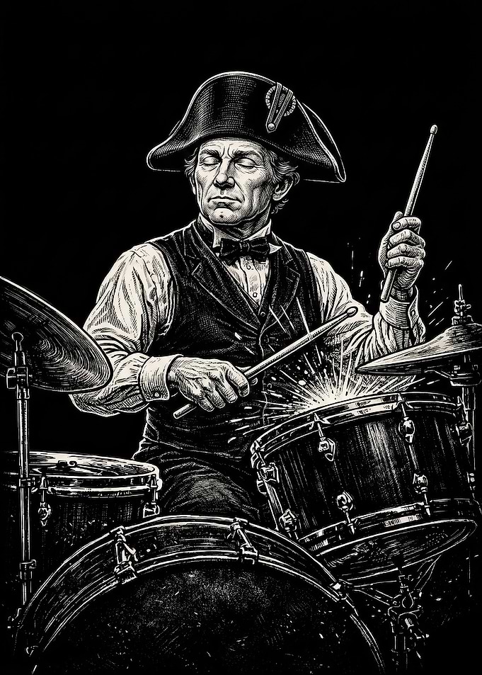 James Monroe Playing Drums