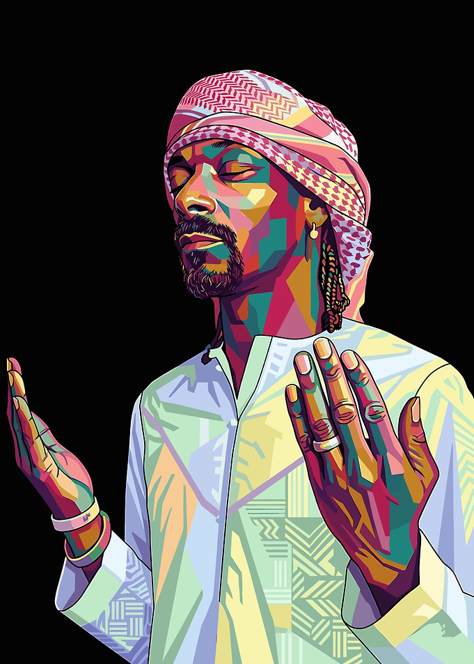 Snoop Dogg in prayer