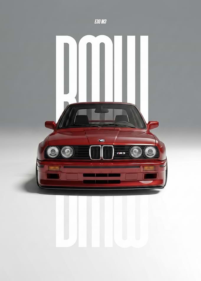 legend Red BMW E30 M3 Front View
