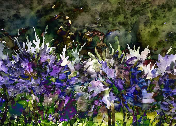 Abstract Blue Garden