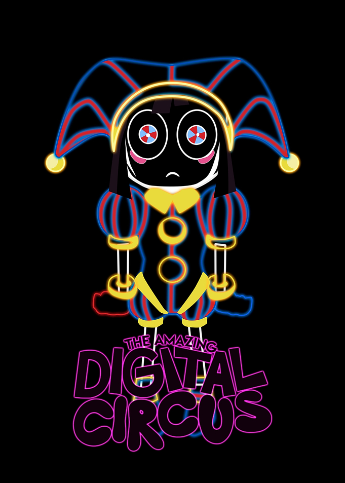 The Amazing Digital Circus Neon Poster