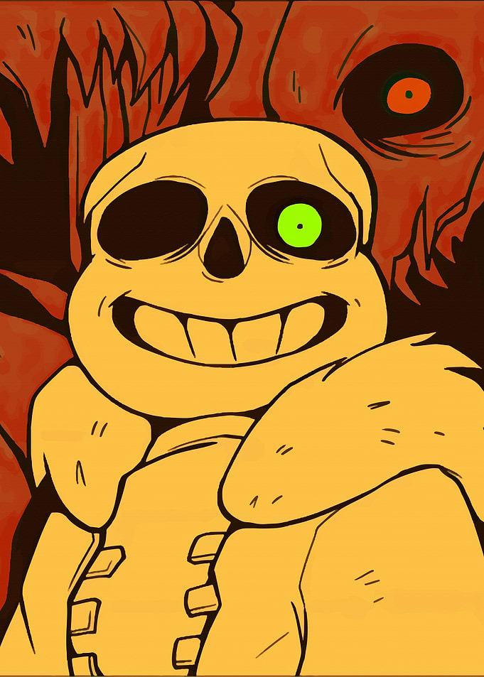 Sans Undertale with Glowing Eye