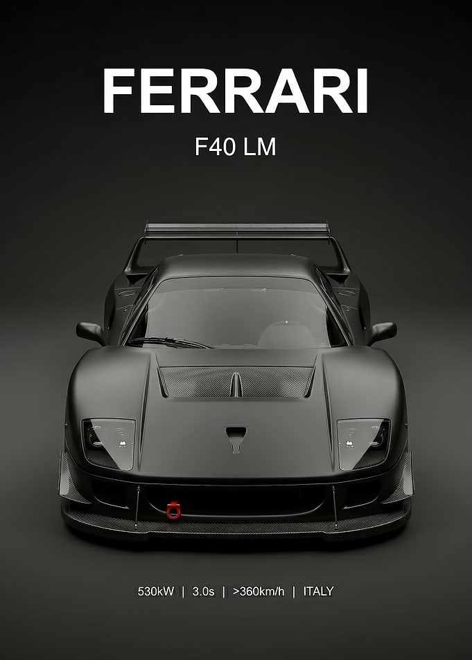 legend F40 LM Ferrari sport poster