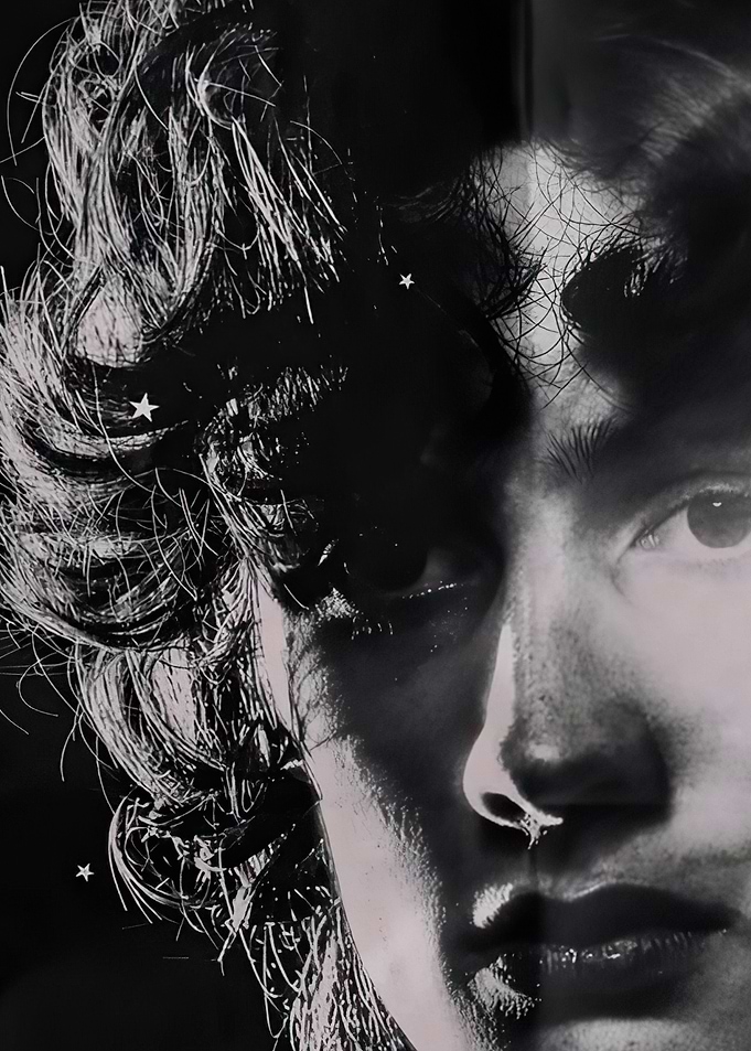 Close-up of a person with stars