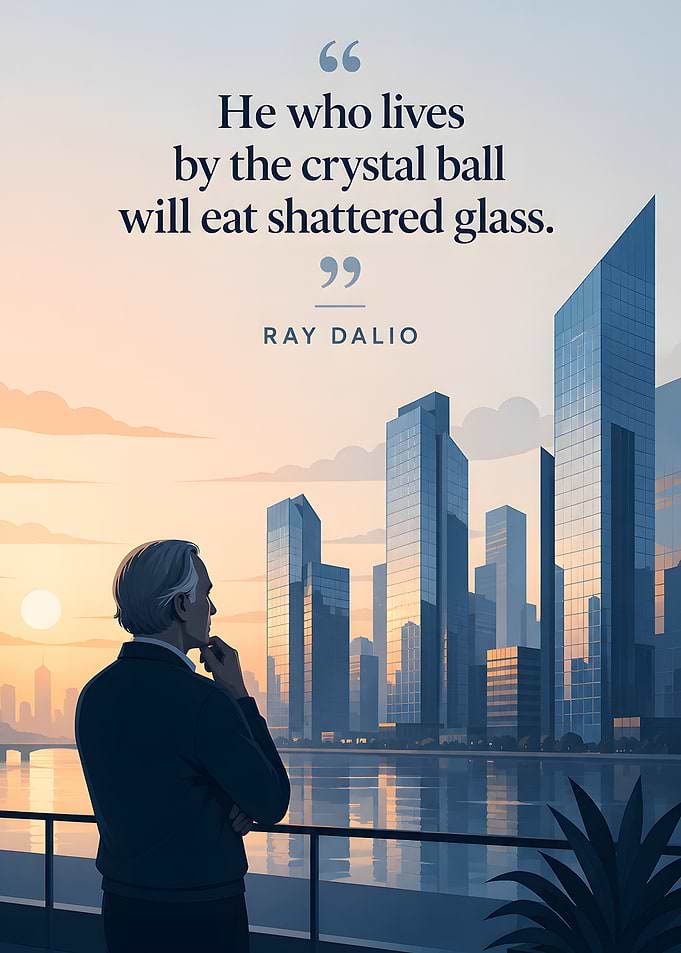 Ray Dalio quote about crystal balls