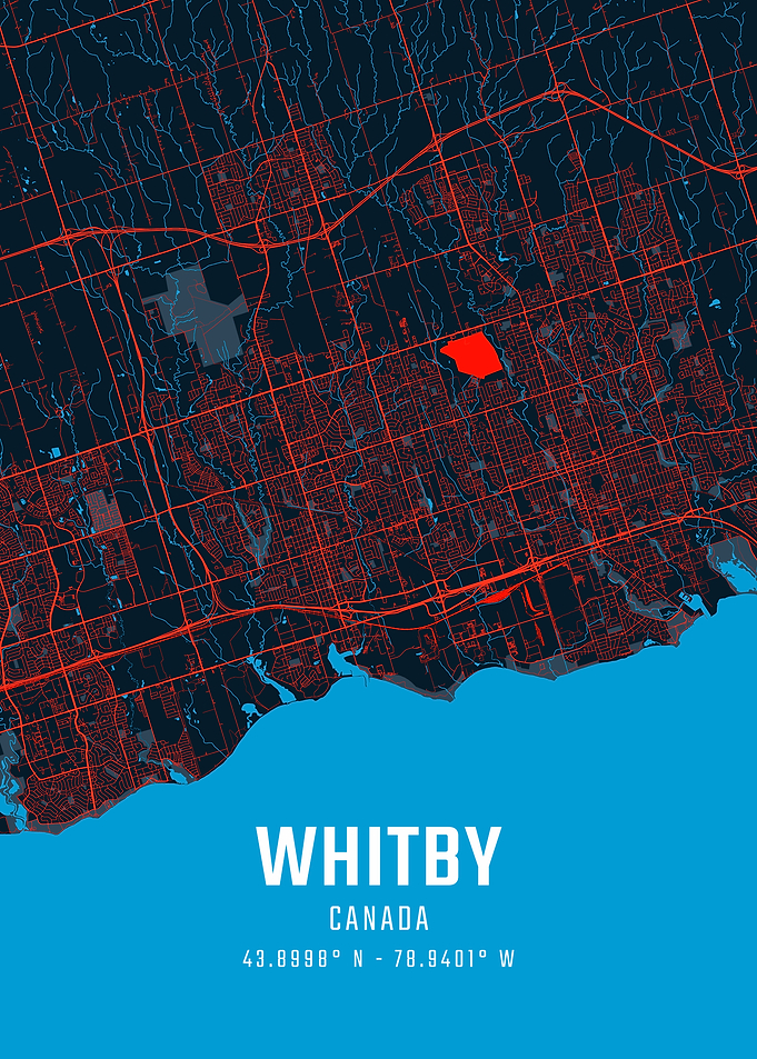 Whitby Canada City Map