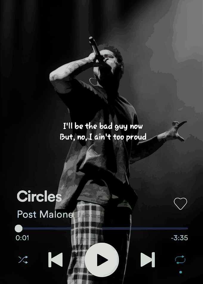 Post Malone 'Circles' Music Player