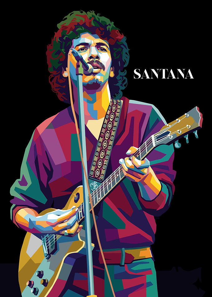 Santana Playing Guitar